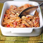 A picture of Light Garlic Shrimp Baked Penne