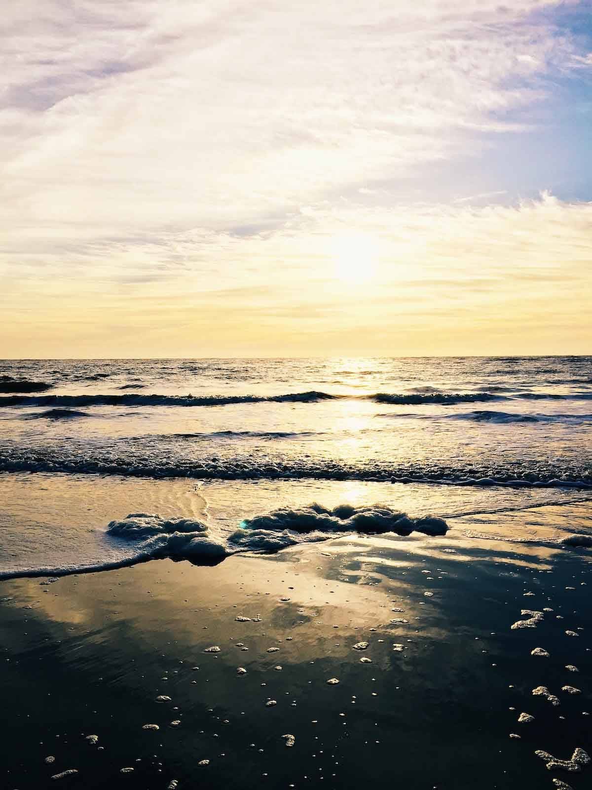 Sunset on the ocean.